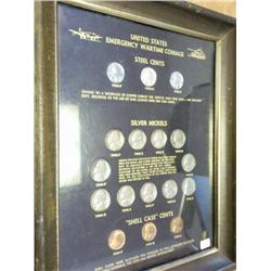 US Emergency Wartime Coinage Set (In Frame)