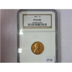 1961 Lincoln Cent NGC PF67RD
