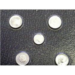 5 Franklin Mint Sterling Mini Coins (Sealed)