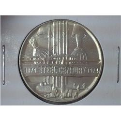 1874-1974 Steel Century 1/2+ Oz. Silver Token UNC