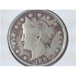 1899 Liberty "V" Nickel (VG+)