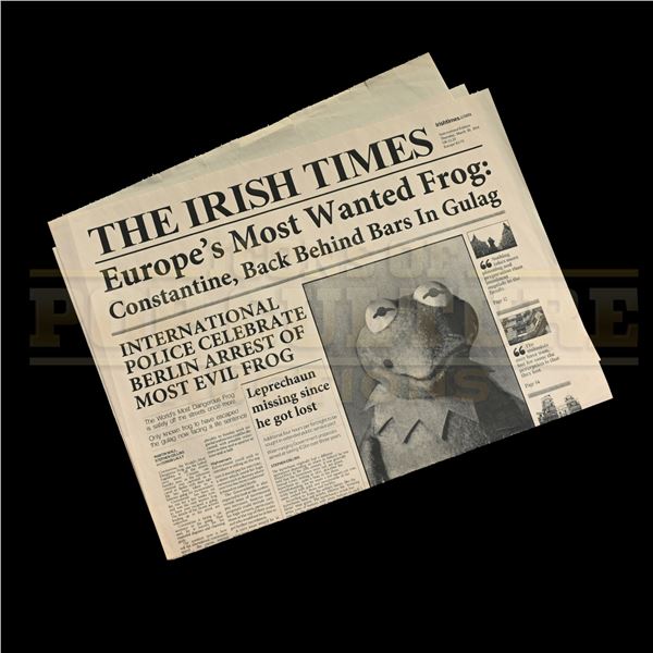 Muppets Most Wanted – “The Irish Times Newspaper” Featuring Kermit The Fr