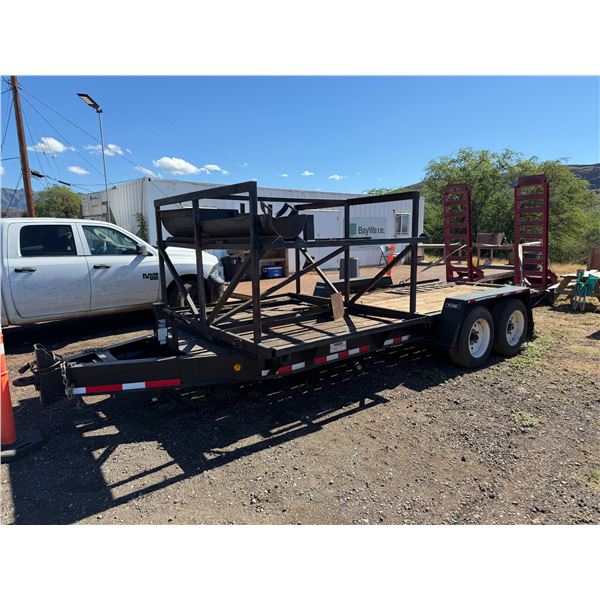 Heavy Equipment Trailer 12k Capacity, 18' - Has Storage For Attachments