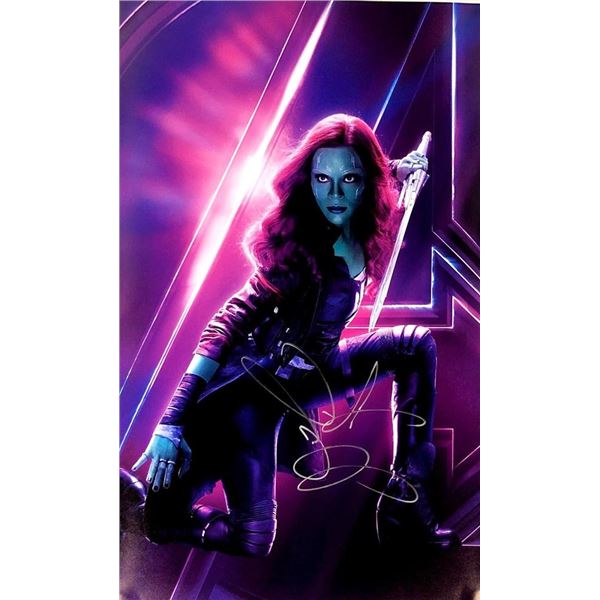 Guardians of the Galaxy Zoe Saldana facsimile signed movie photo