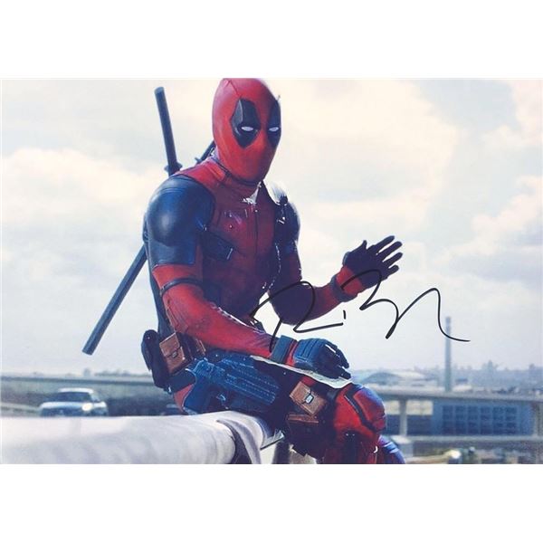 Deadpool Ryan Reynolds facsimile signed movie photo