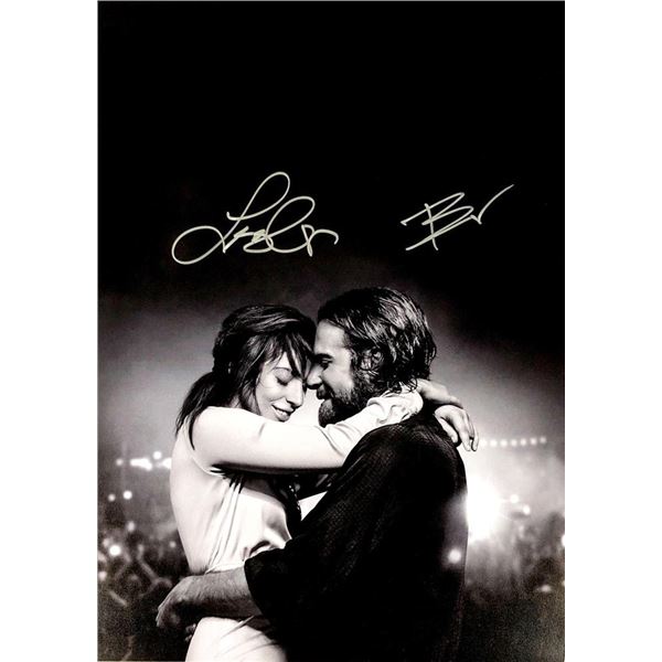 A Star Is Born Lady Gaga and  Bradley Cooper facsimile signed photo