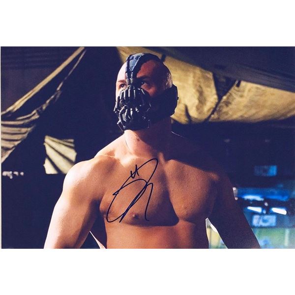 The Dark Knight Rises Tom Hardy facsimile signed movie photo