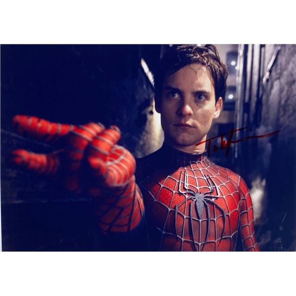 Spider-Man Tobey Maguire facsimile signedphoto