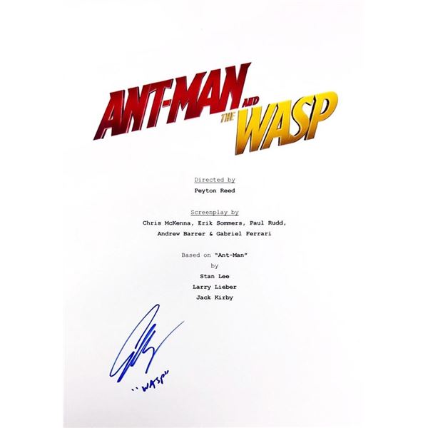 Ant-Man and the Wasp Evangeline Lilly facsimile signed script cover