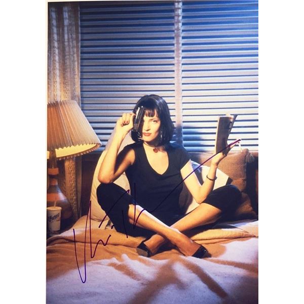Pulp Fiction Uma Thurman facsimile signed movie photo