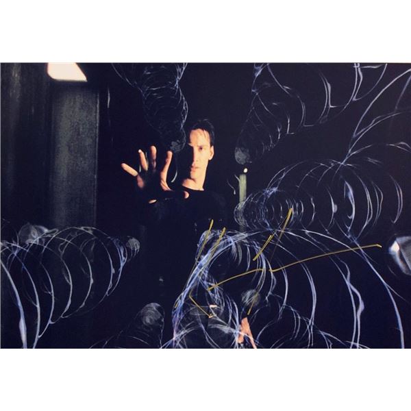 The Matrix Keanu Reeves facsimile signed movie photo