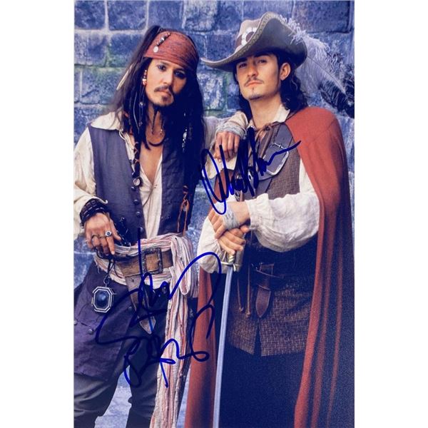 Pirates Of The Caribbean cast facsimile signedphoto