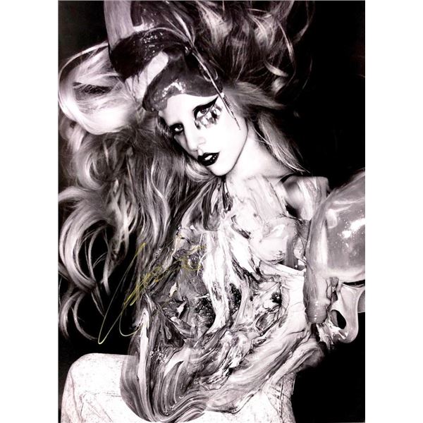 Lady Gaga facsimile signed photo