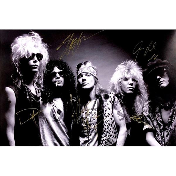 Guns N' Roses facsimile signed photo