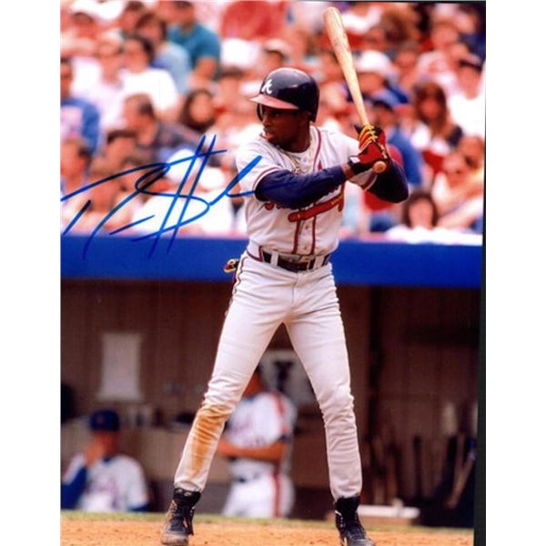 Atlanta Braves Deion Sanders facsimile signed photo