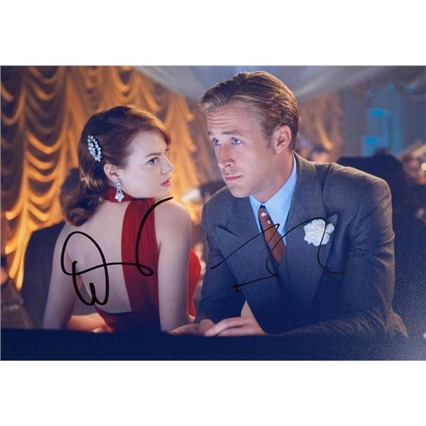 LaLa Land cast facsimile signed movie photo