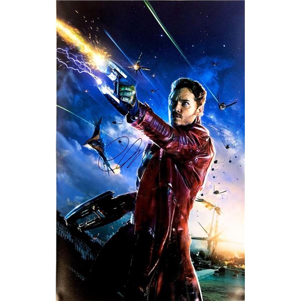 Guardians of the Galaxy facsimile  Chris Pratt signed movie photo