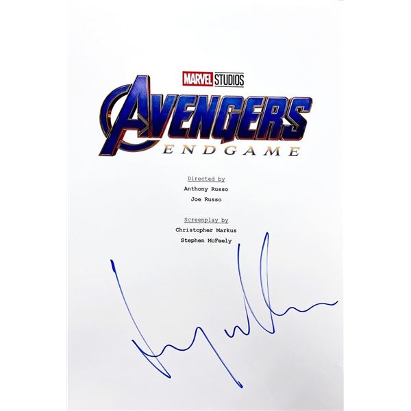 Avengers: Endgame facsimile  signed script cover autographed by