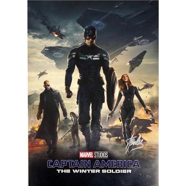 Captain America: The Winter Soldier facsimile signed movie photo