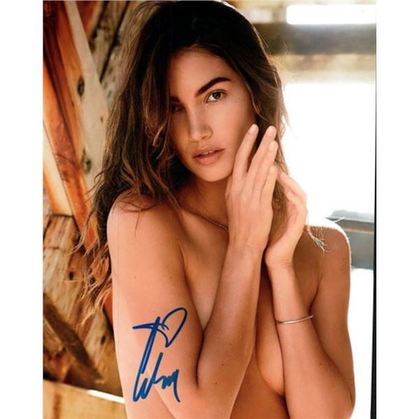 Lily Aldridge facsimile signed photo