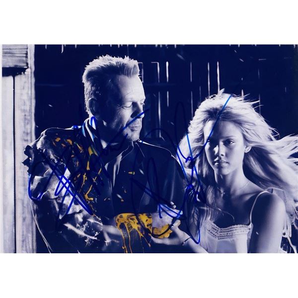 Sin City Jessica Alba and Bruce Willis facsimile signed movie photo