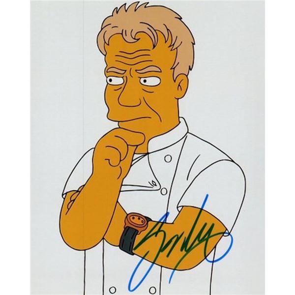 The Simpsons Gordon Ramsay facsimile signed photo
