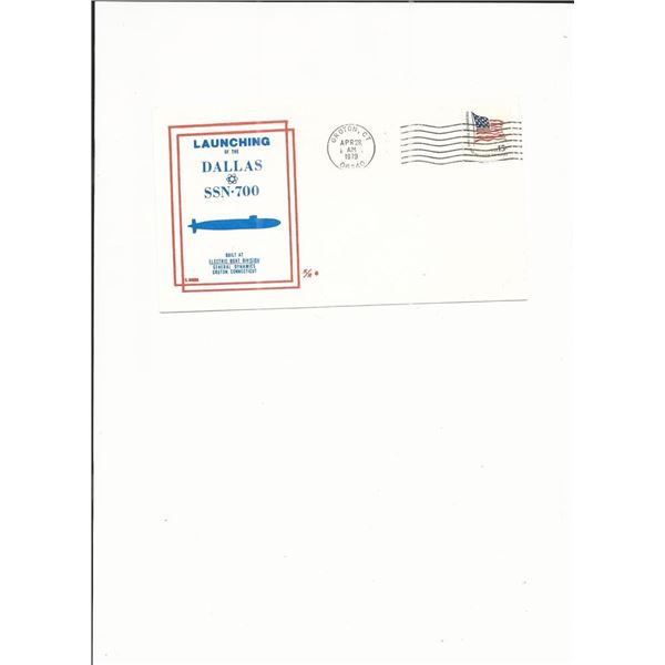 Launching of U.S.S. Dallas - First Day Cover - Groton, CT. 1979