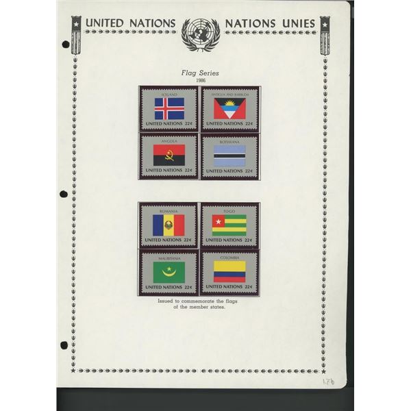 United Nations New York Stamps 1986