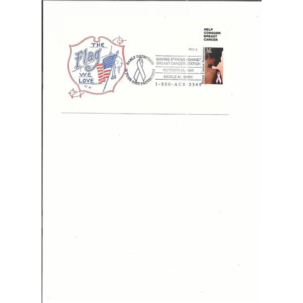 Mobile, AL - First Day Cover - Breast Cancer Awareness - 1996
