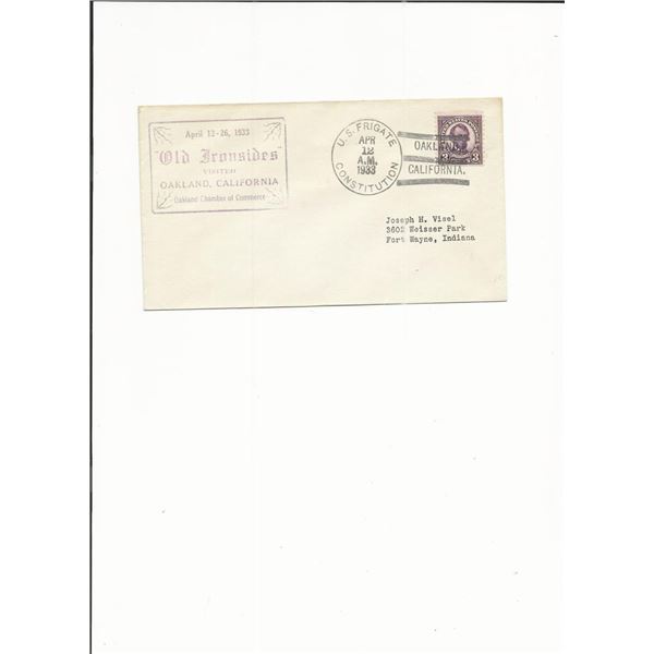 U.S. Frigate Constitution - First Day Cover - Oakland - 1933