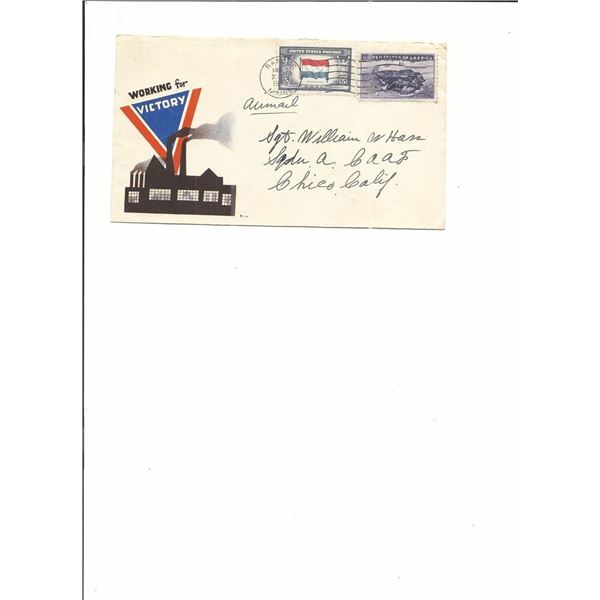 Bangor, Maine - First Day Cover - Working for Victory