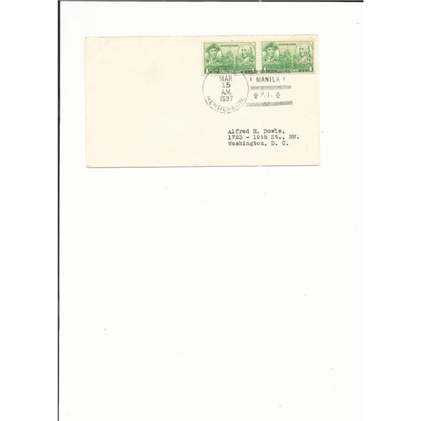 U.S.S. Henderson - First Day Cover - 1937 - Manila
