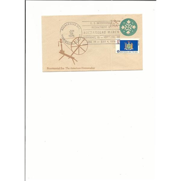 Farmington, CT - First Day Cover - Rochambeau March - 1976