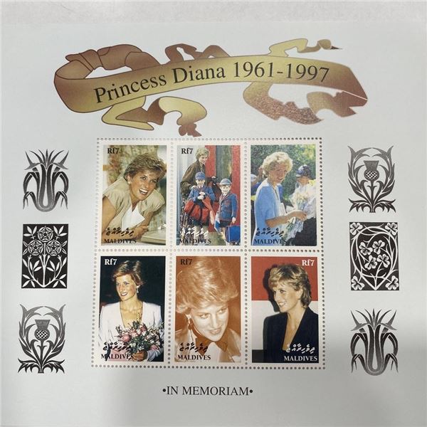 Maldives Princess Diana commemorative stamp set