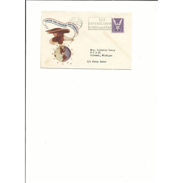 Detroit, MI - First Day Cover - 1942