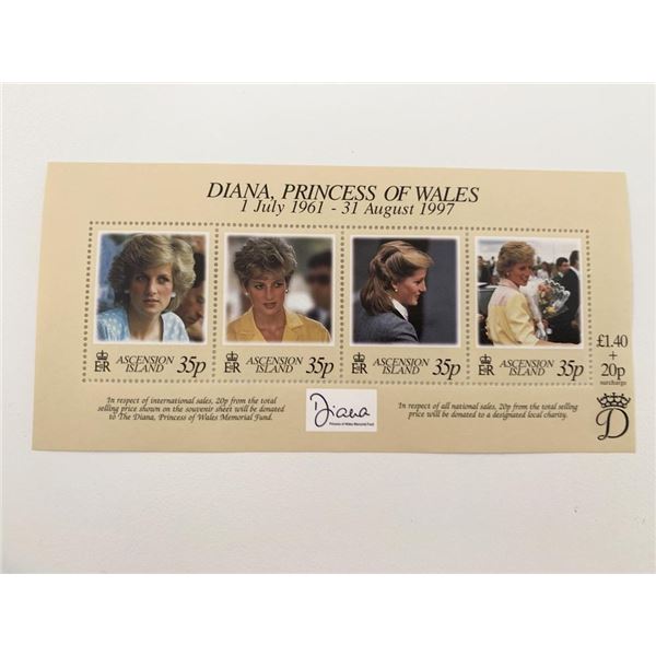 Ascension Island Diana Princess of Wales commemorative stamp set