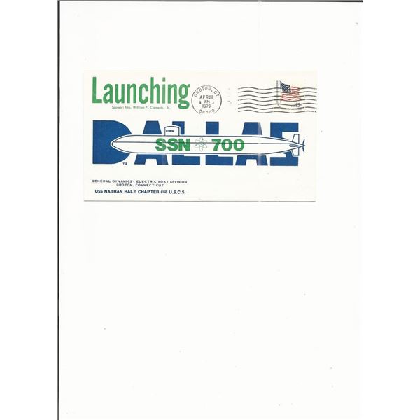 U.S.S. Nathan Hale SSN 700 - First Day Cover - Groton, CT - 1979