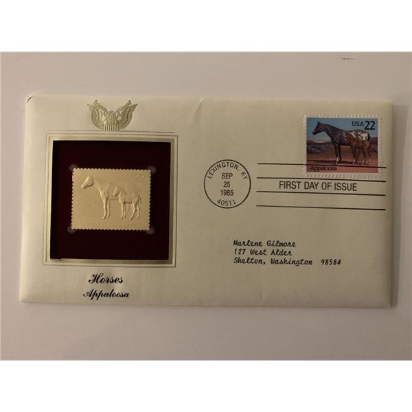 Horses: Appaloosa - Lexington, KY - First Day Cover - 1985