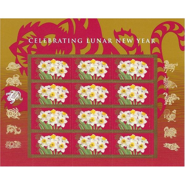 Celebrating Lunar New Year stamp sheet
