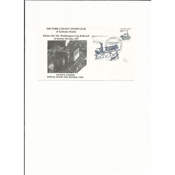 The York County Stamp Club - Mt. Washington Cog Railroad - First Day Cover - 1995