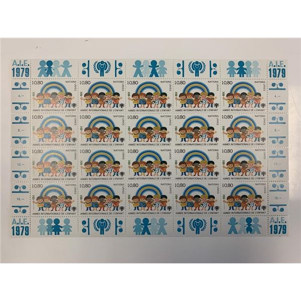 1979 Annee Internacionale De L'Enfant stamp set of 20