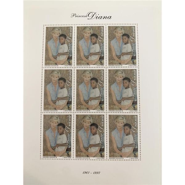 Uruguay Princess Diana commemorative stamp set