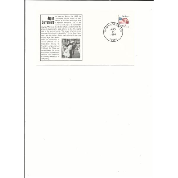 Washington D.C. - Japan Surrenders - First Day Cover - August 14th 1995