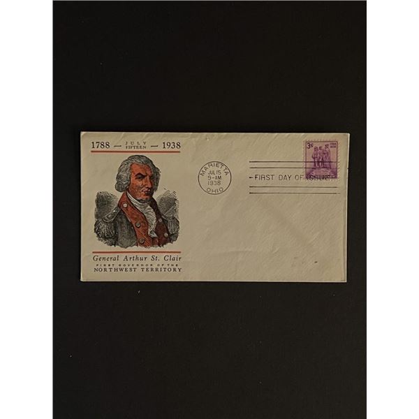 1938 General Arthur St. Clair Ohio First Day Cover