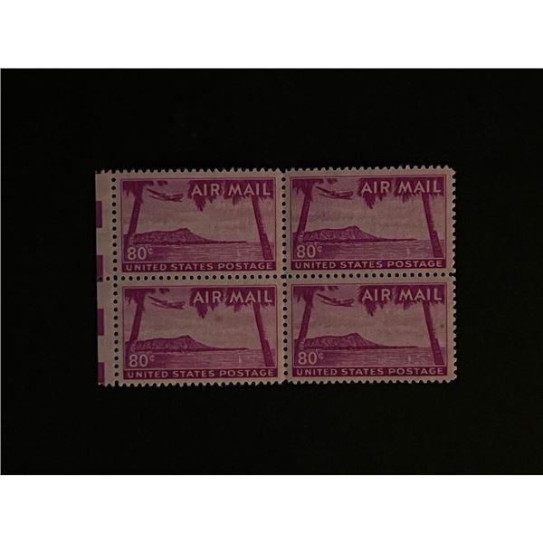 Four Unused 80 Cent US Airmail Stamps