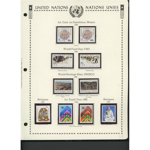 United Nations New York Stamps 1984