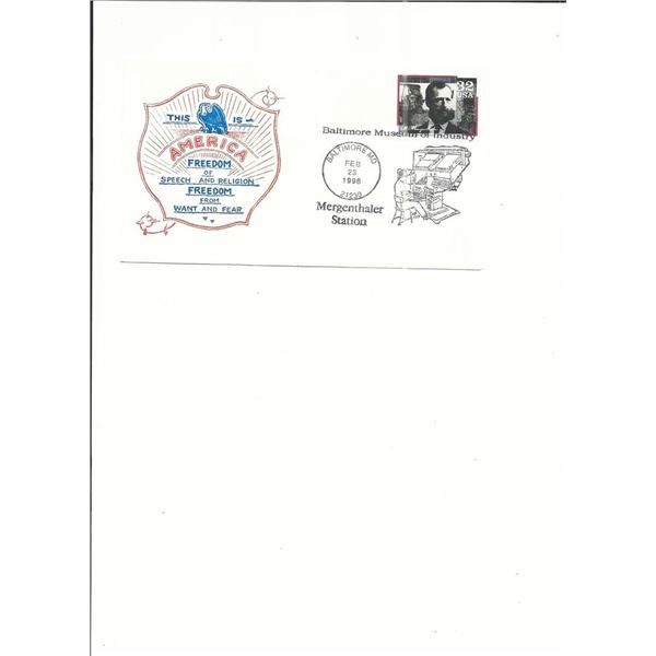 Baltimore, MD - First Day Cover - 1996