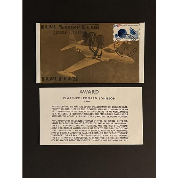 1975 Vintage Aircraft Burbank California First Day Cover