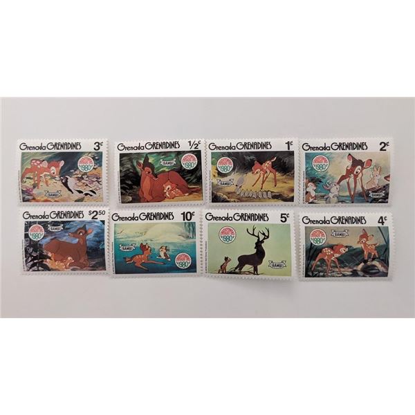 Grenada 1980 Bambi Stamp Set
