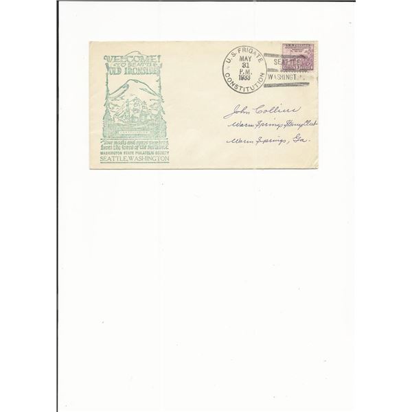 U.S. Frigate Constitution - First Day Cover - Seattle - 1933